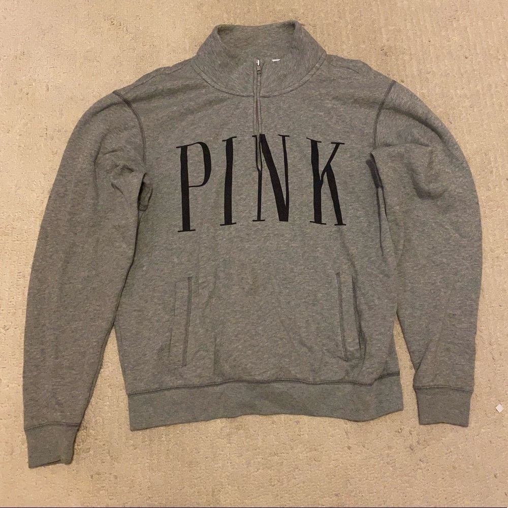 PINK Victorias Secret Grey Sweatshirt with zipper